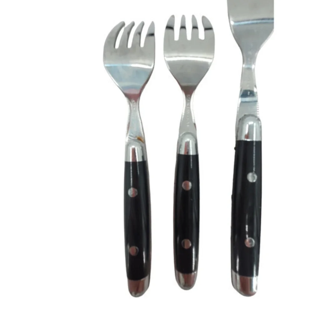 Cambridge Silversmiths Jubilee Black Handle Flatware Set Service for‎ 2 2-2